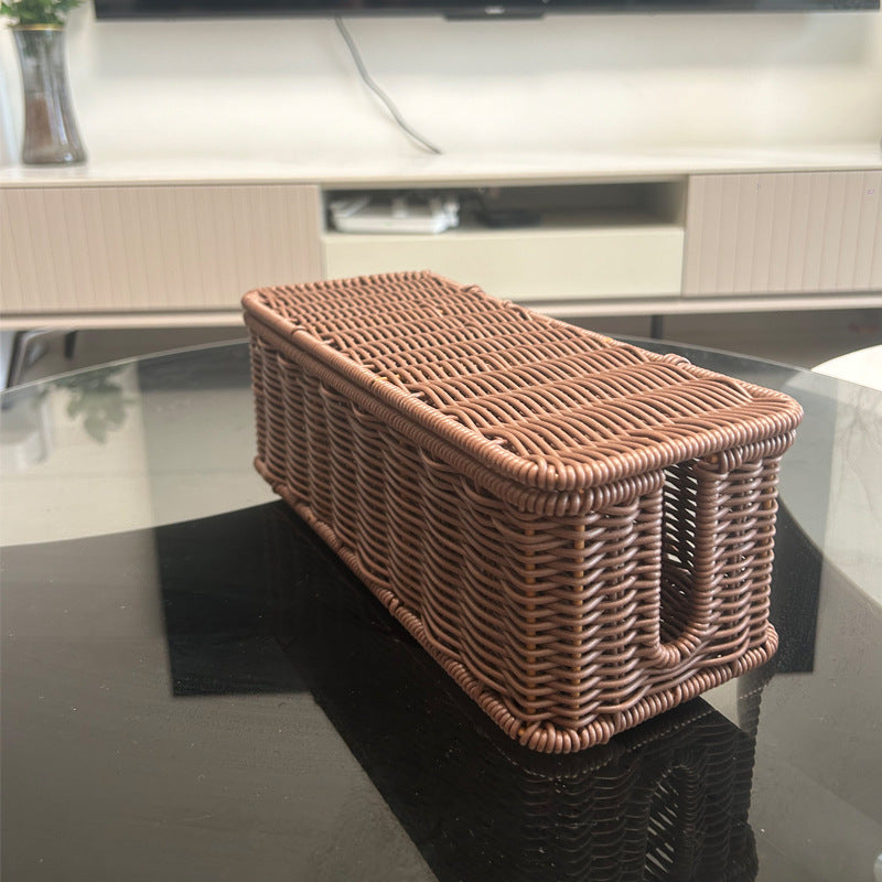 Rectangular Woven Storage Organizer Bowlift