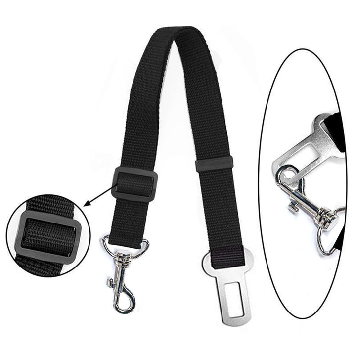 Adjustable Vehicle Dog Seatbelt Tether with Swivel Clip Bowlift