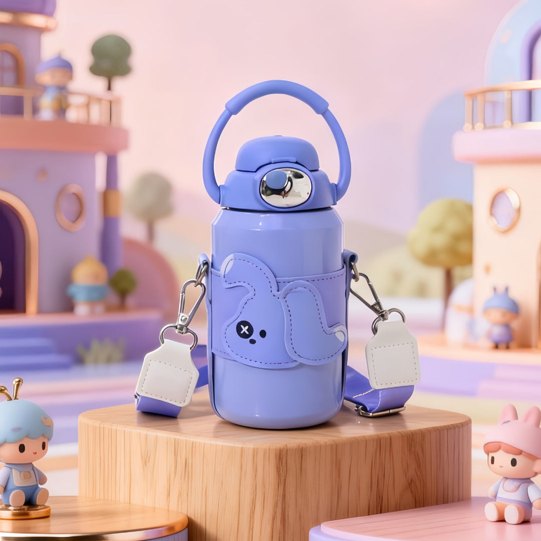 Insulated drinking bottle with cute bunny motif Bowlift