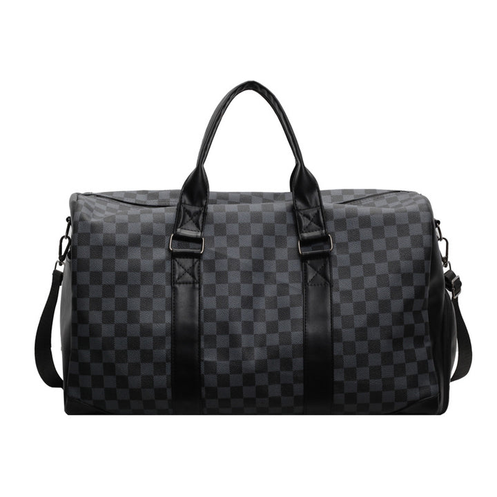 Stylish Checkered Travel Duffel Bag Bowlift