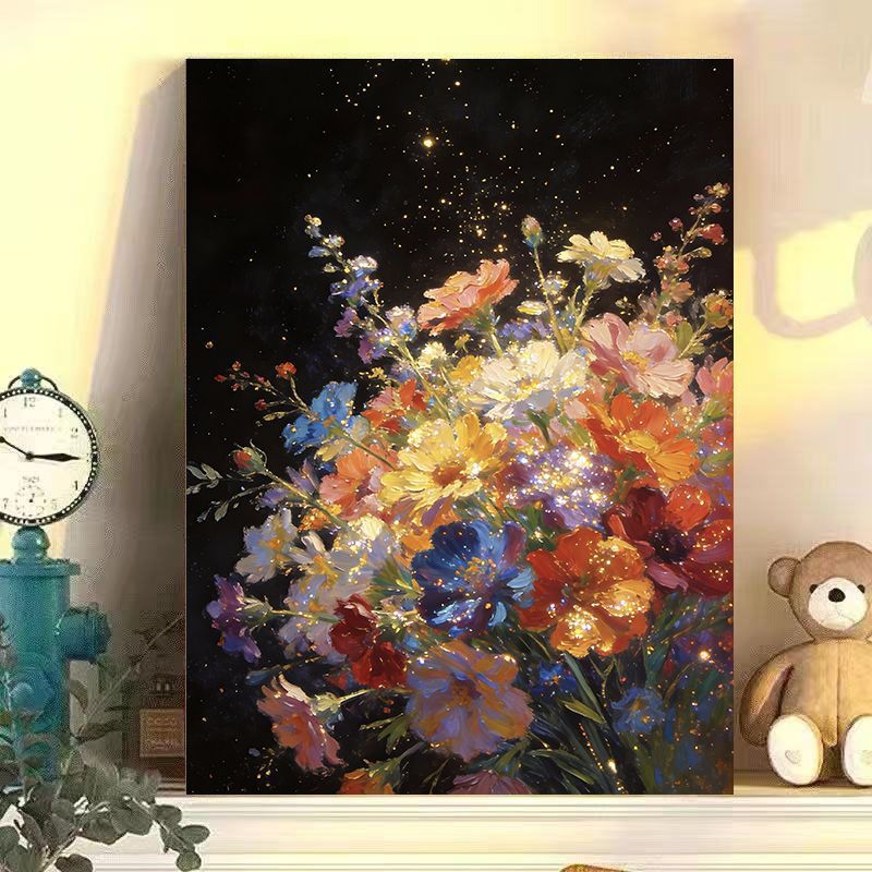 Floral-Themed Decorative Canvas Art Bowlift