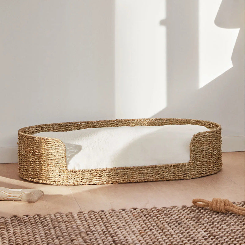Cozy and stylish dog bed made of braided material Bowlift