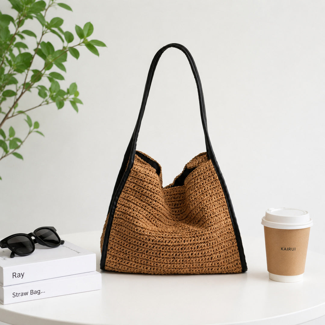 Practical macrame crossbody bag with elegant leather elements Bowlift