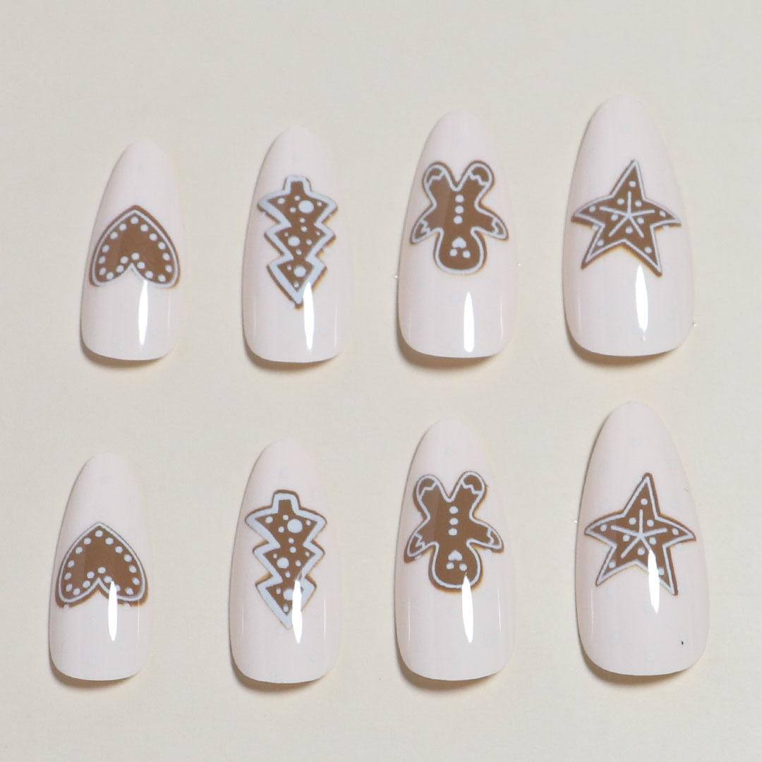 Artistic Press-On Nail Set with Fun Decorative Patterns Bowlift