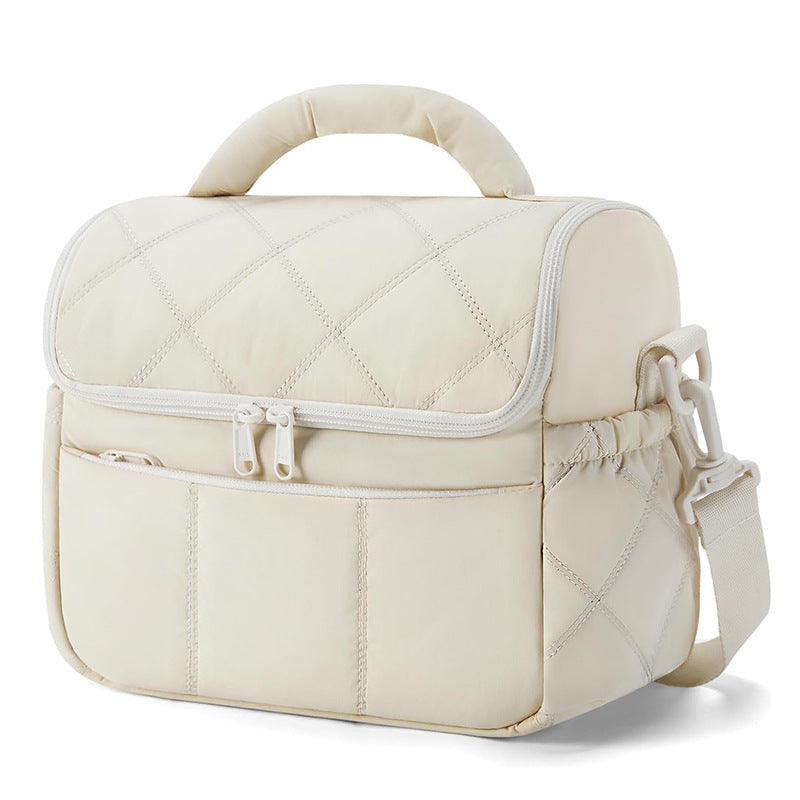 Padded cosmetic bag with multiple compartments Bowlift