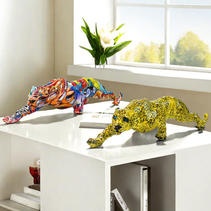 Artistic and colorful animal figure in panther shape Bowlift