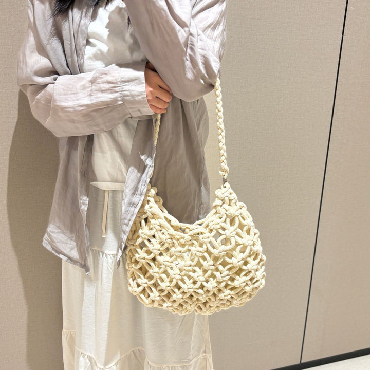 Fashionable Macrame Tote Bag Bowlift