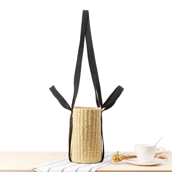 Trendy Tote Bag Made from Sustainably Woven Material with Wide Shoulder Straps Bowlift