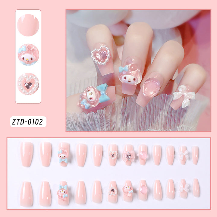 Decorative Themed Press-On Nail Set Bowlift