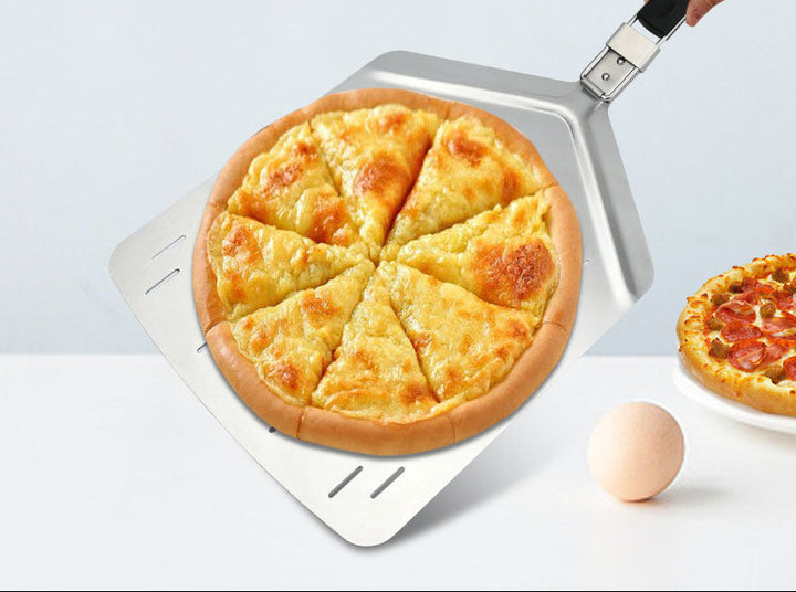 perforated stainless steel pizza peel with folding handle Bowlift