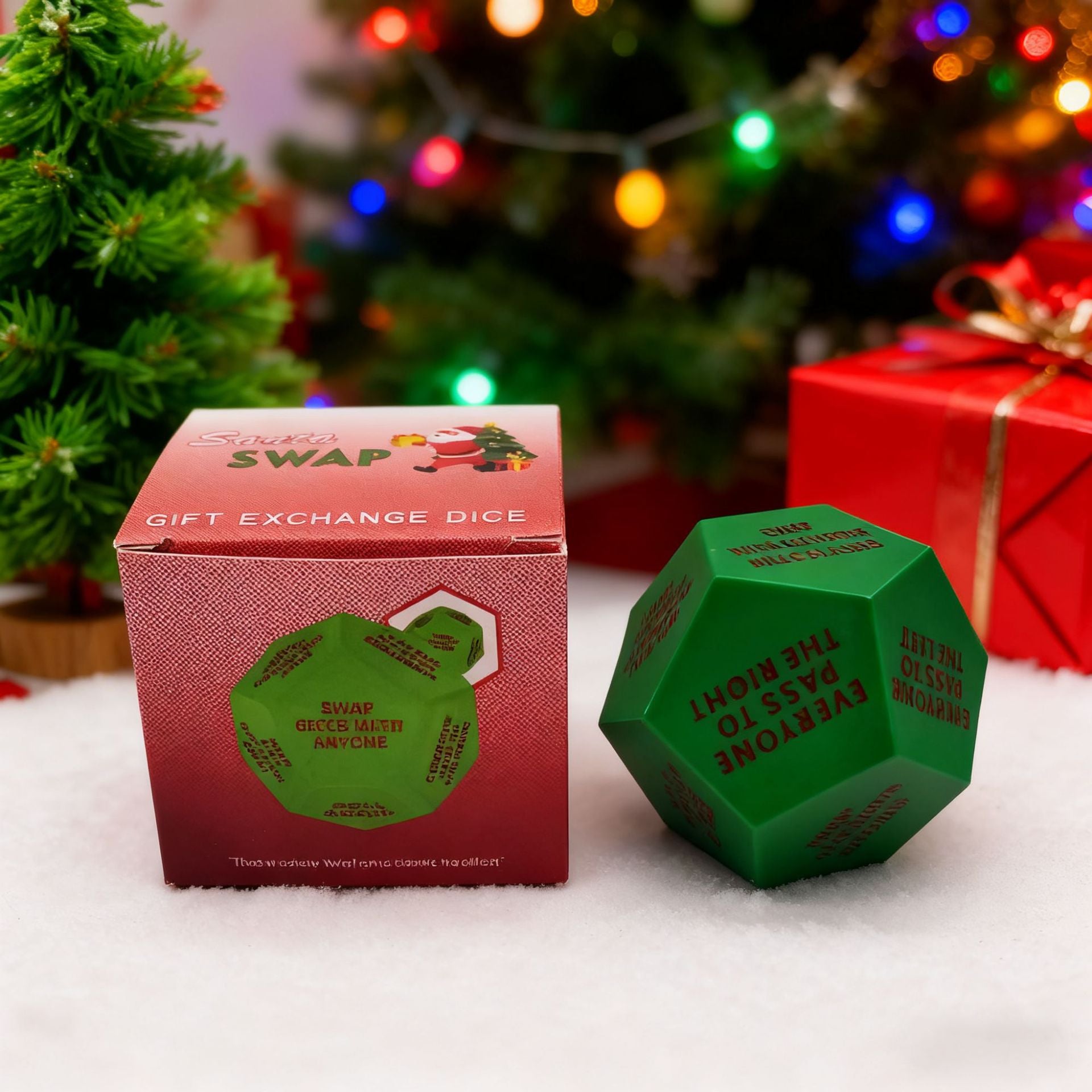 Oversized Christmas Santa Swap Gift Exchange Dice