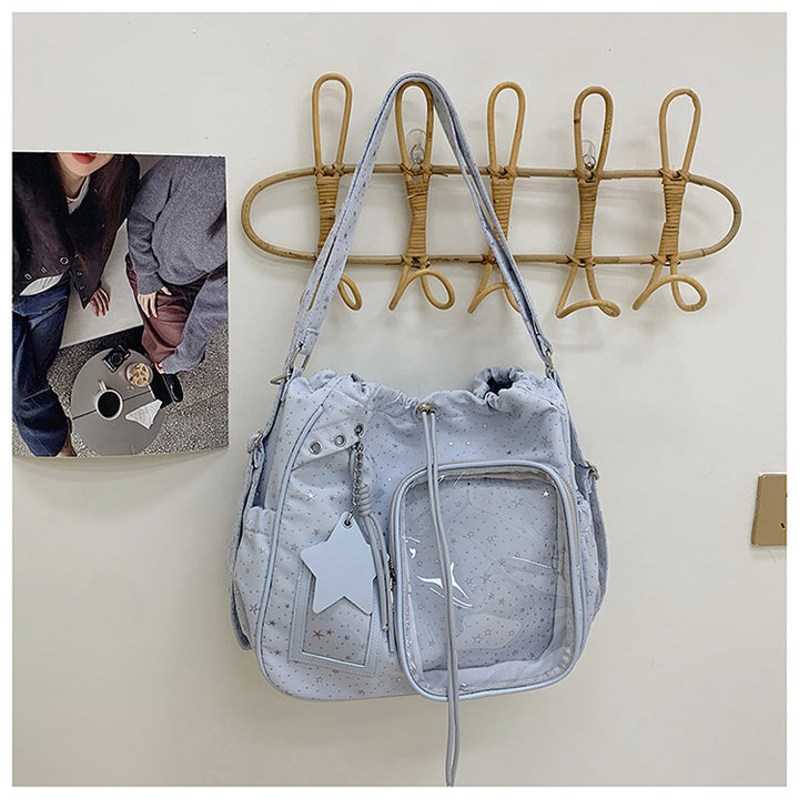 Stylish Multi-Pocket Drawstring Tote Bag Bowlift