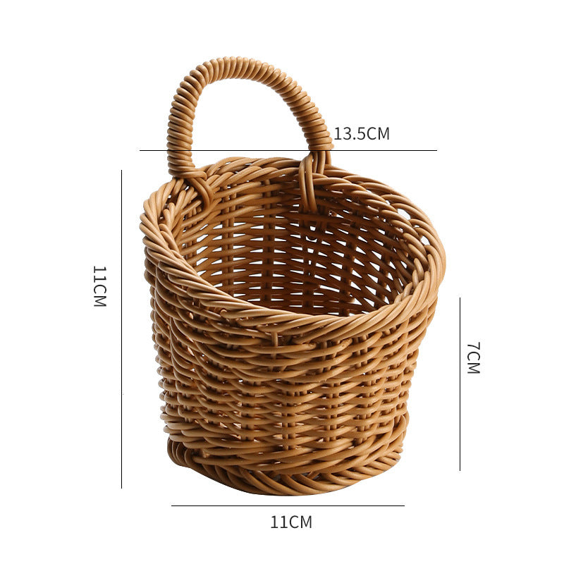 Handcrafted Wicker Storage Basket Bowlift