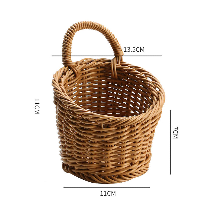 Handcrafted Wicker Storage Basket Bowlift