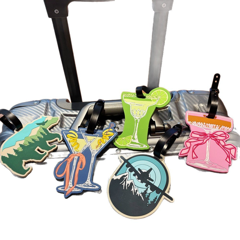 Mountain Adventure-Themed Luggage Tag Bowlift