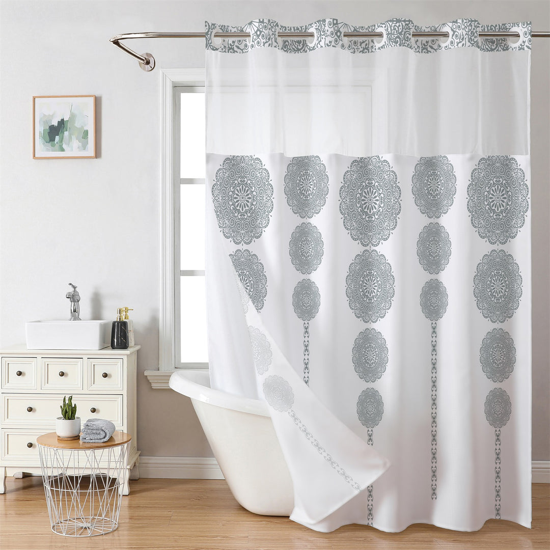 Artistic Floral Shower Curtain Bowlift