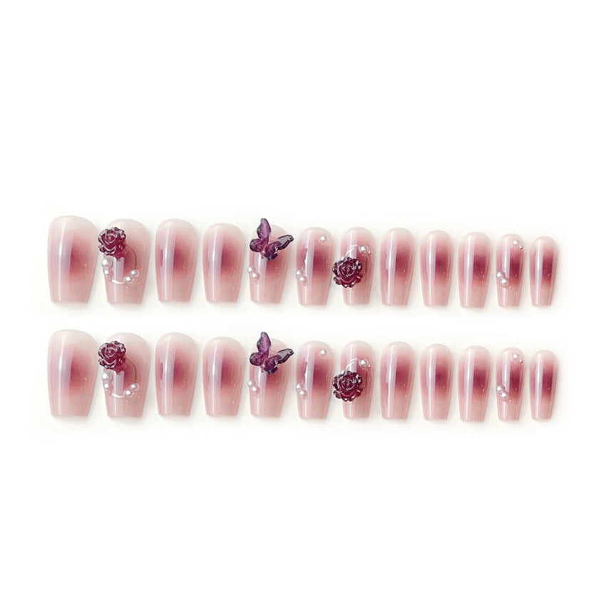 Artificial nails in playful cat flower design Bowlift