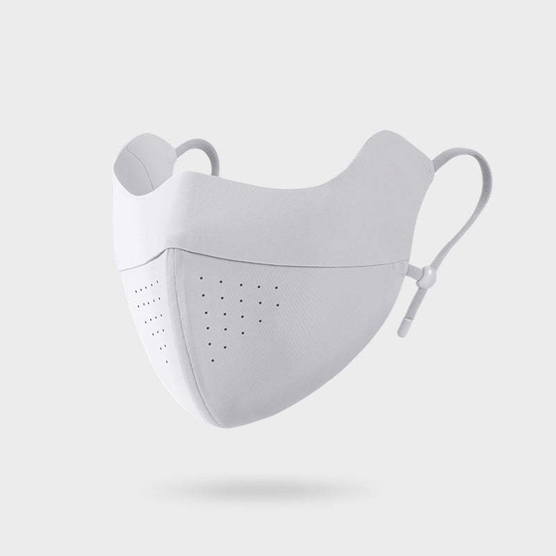 Contoured Multi-Layer Breathable Perforated Reusable Face Mask with Adjustable Toggle Earloops Bowlift