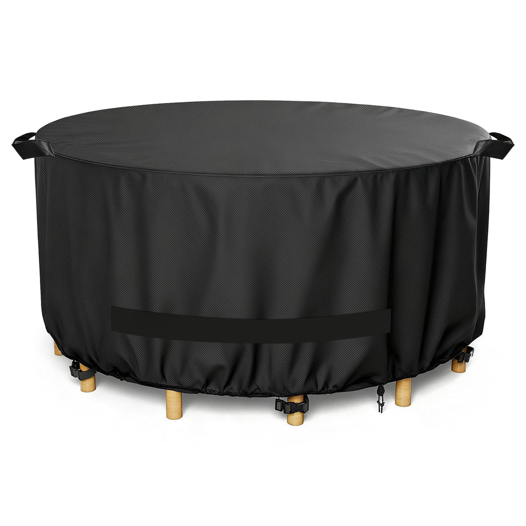 Protective cover for round garden tables with breathable material Bowlift