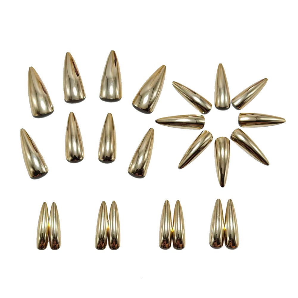 Elegant and Shiny Stiletto Artificial Nails Bowlift