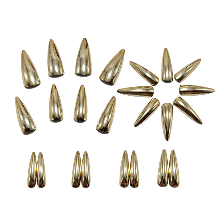 Elegant and Shiny Stiletto Artificial Nails Bowlift