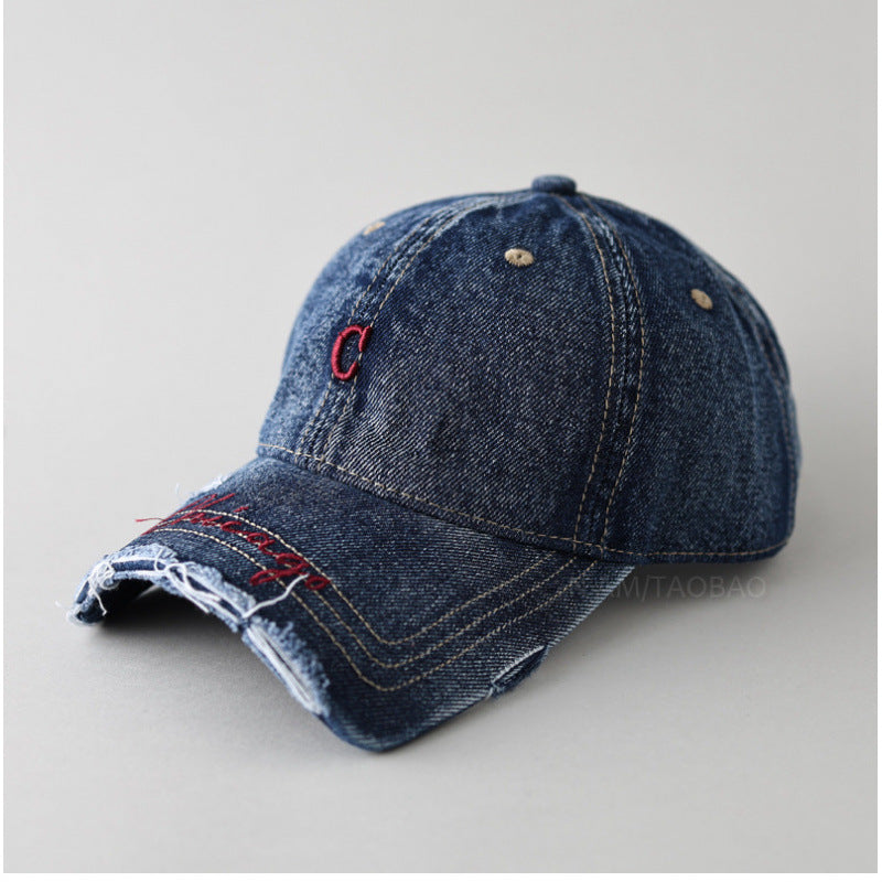 Women's Distressed Cotton Baseball Cap Bowlift 1784083462