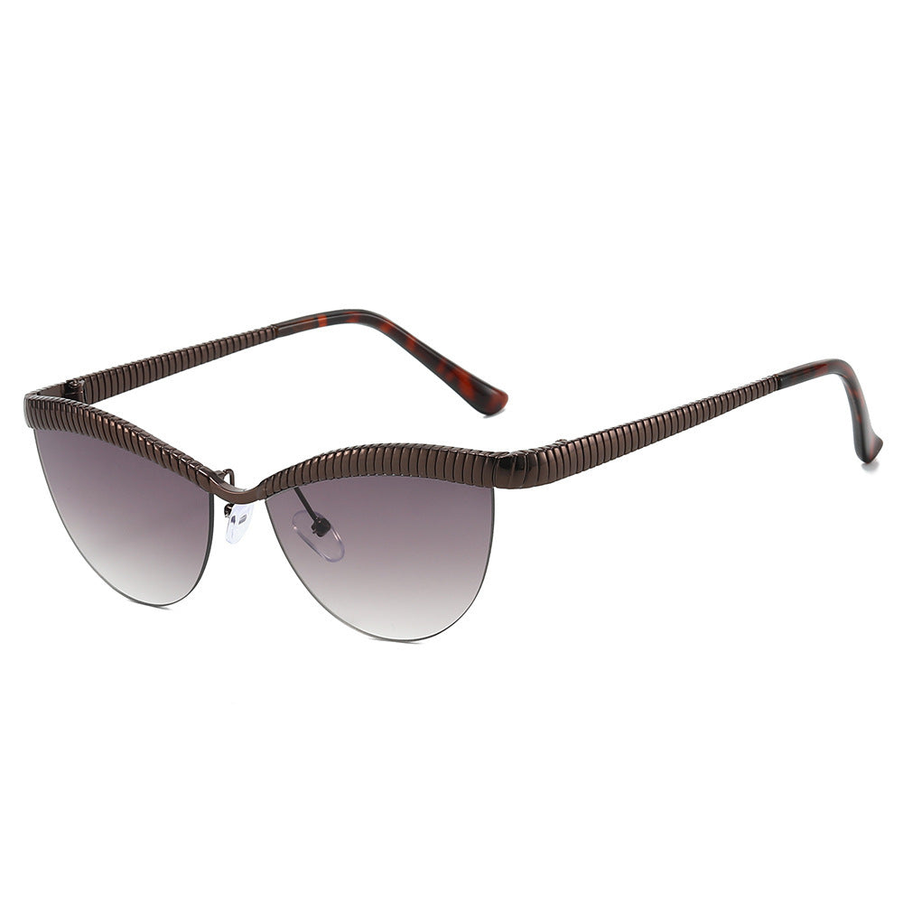 Women Designer Sunglasses with unique, curved frame Bowlift