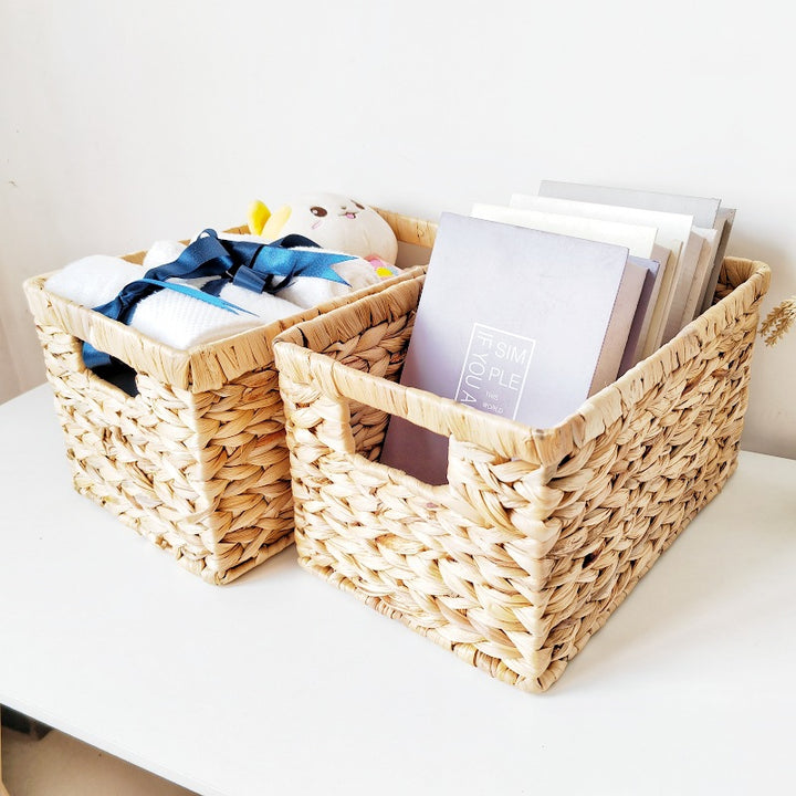 Handwoven Natural Fiber Storage Tray Bowlift