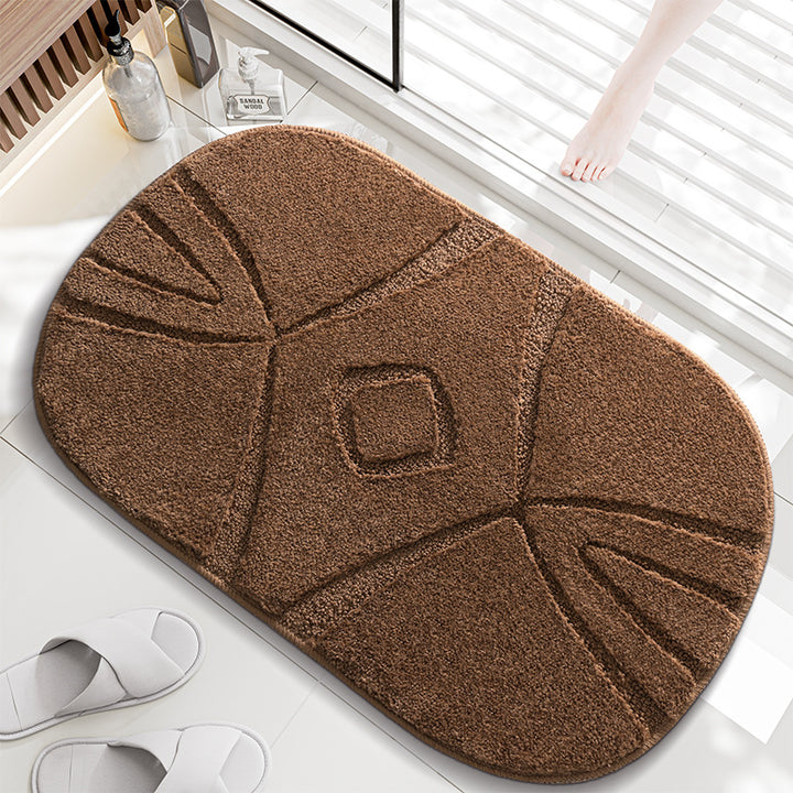 Plush Textured Bathroom Mat