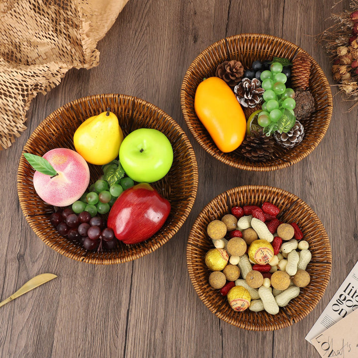 Decorative Wicker Storage Bowl Bowlift