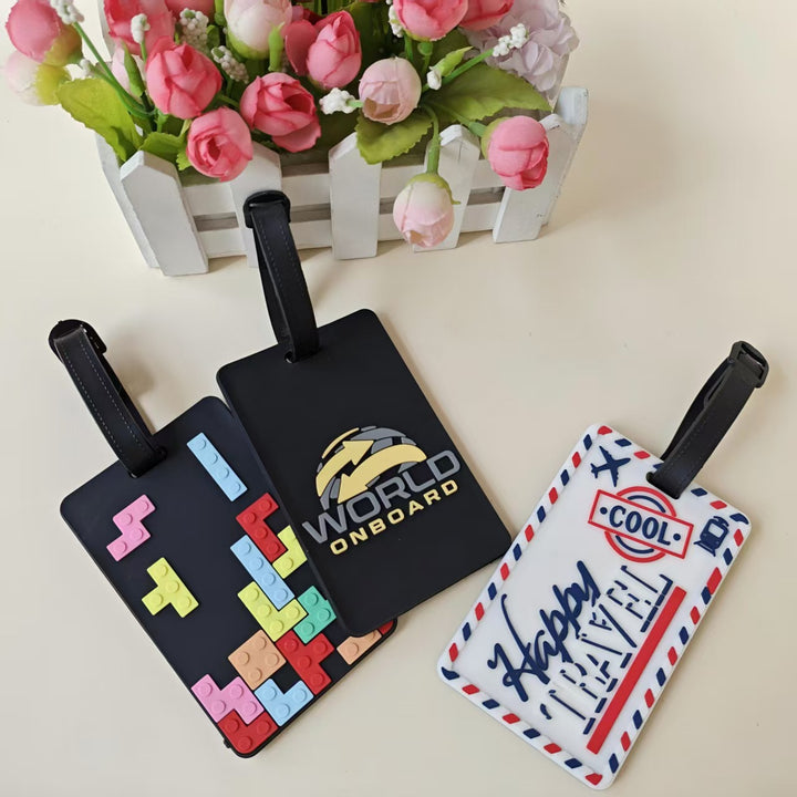 Unisex Retro Puzzle-Themed Luggage Tag Bowlift