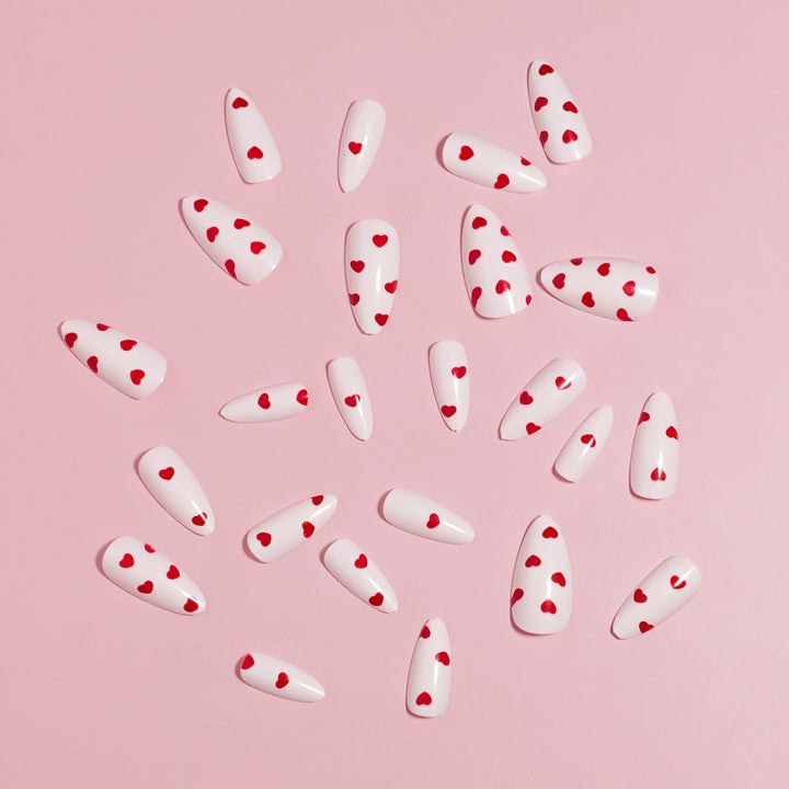 Trendy Heart-Decorated Nail Art Bowlift