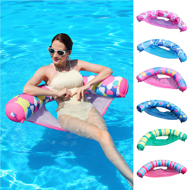 Women Inflatable Swim Lounge with Mesh Support Bowlift