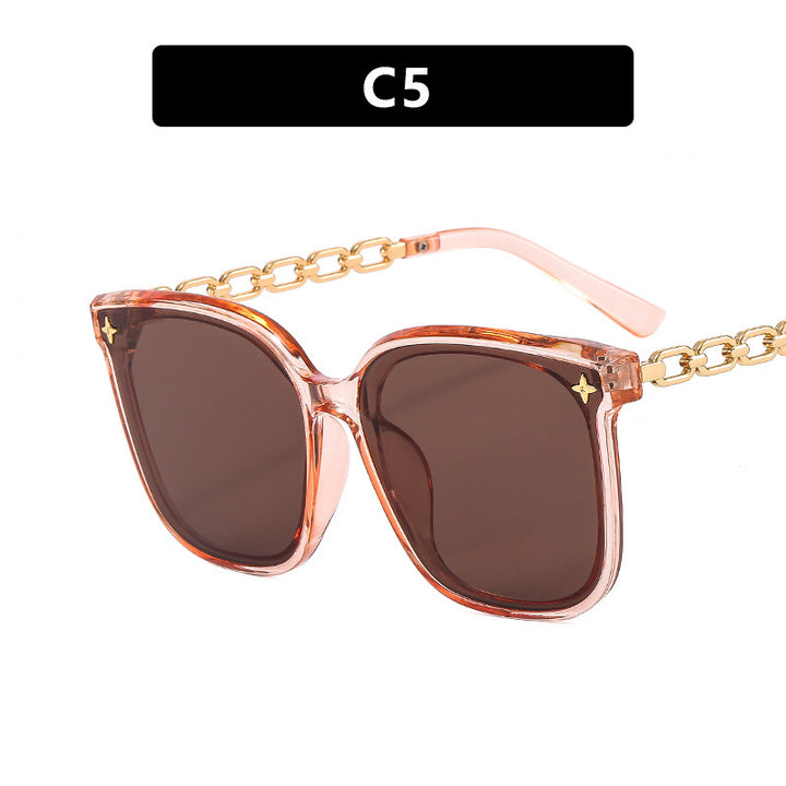 Women's Luxury Sunglasses with Fashionable Chain Frame Bowlift