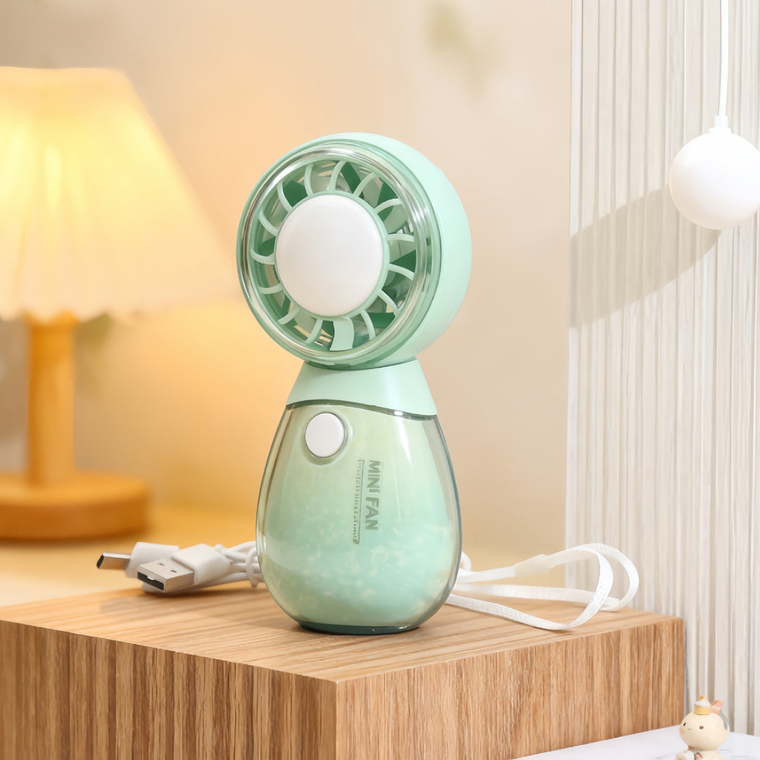 Ladies Portable Hand Fan with Playful Design Bowlift