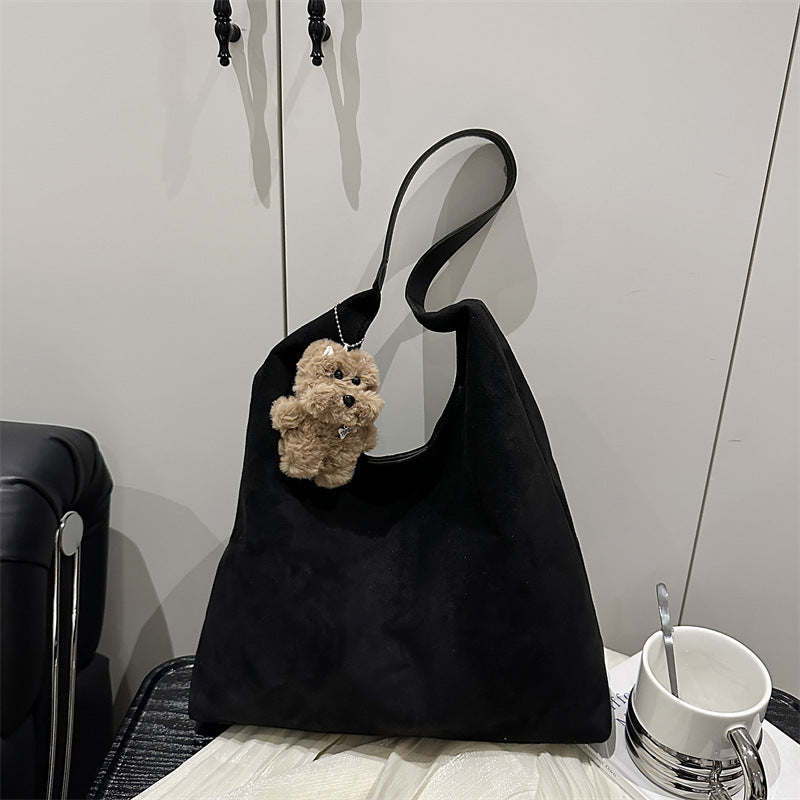 Suede Slouchy Hobo Bag Bowlift
