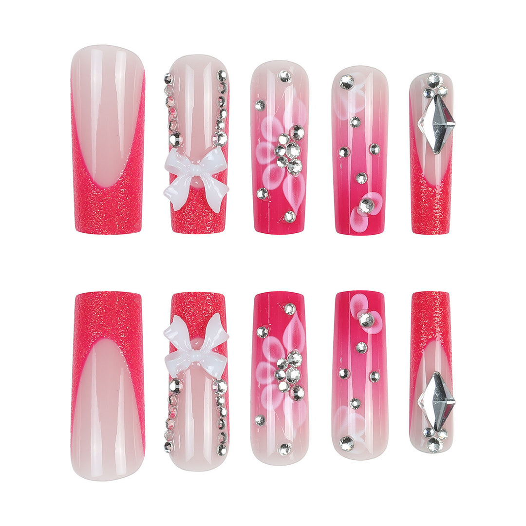 Decorative Nail Art Press-On Set Bowlift