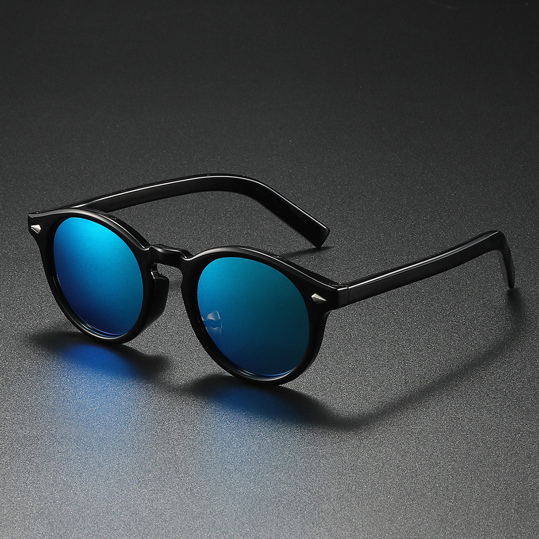 Ladies Round Sunglasses with Transparent Frame and Reflective Lenses Bowlift