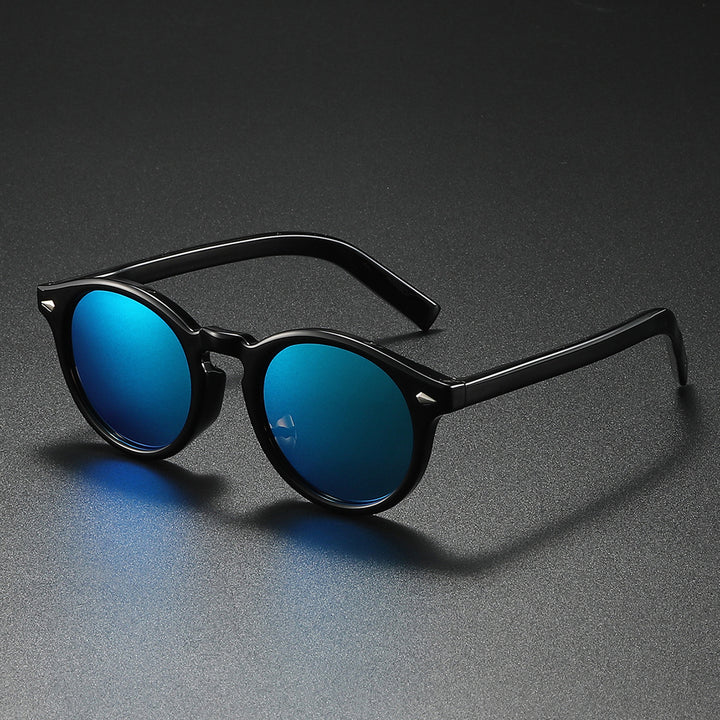 Ladies Round Sunglasses with Transparent Frame and Reflective Lenses Bowlift