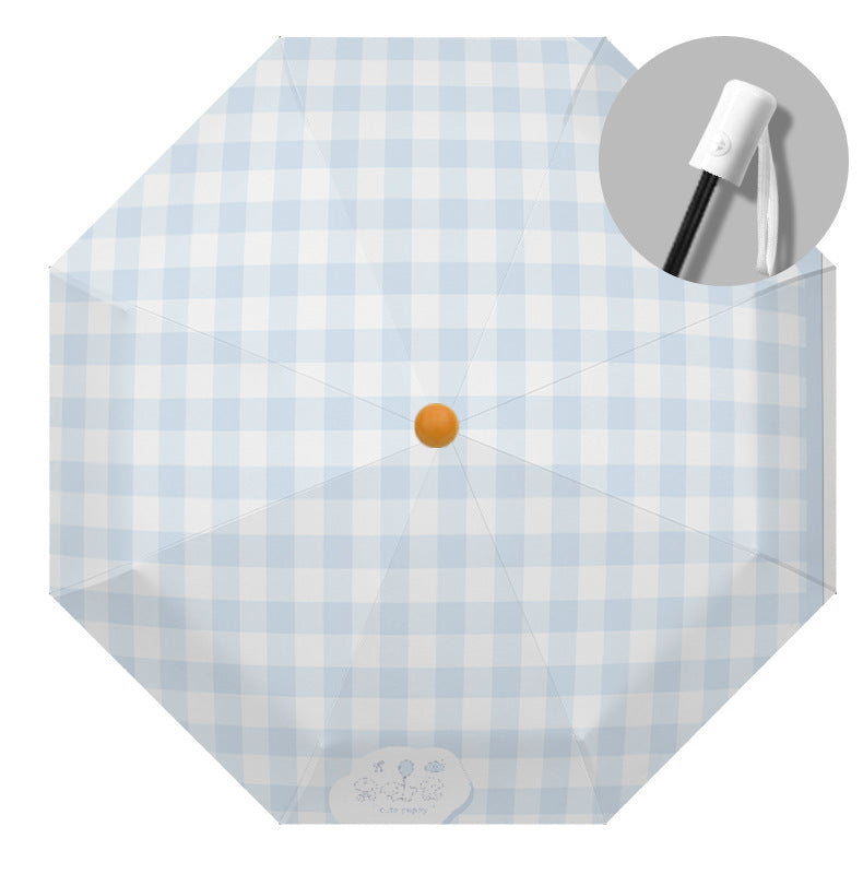 Ladies Automatic Folding Umbrella with Playful Dog Design Bowlift