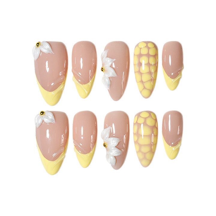 Artistic Flower-Inspired Nail Extensions Bowlift