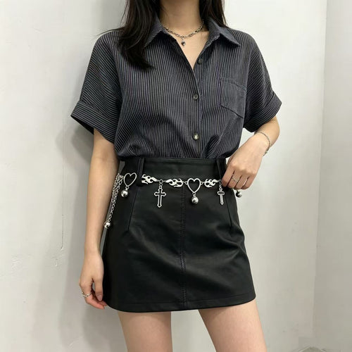 Fashionable chain belt with pendants Bowlift