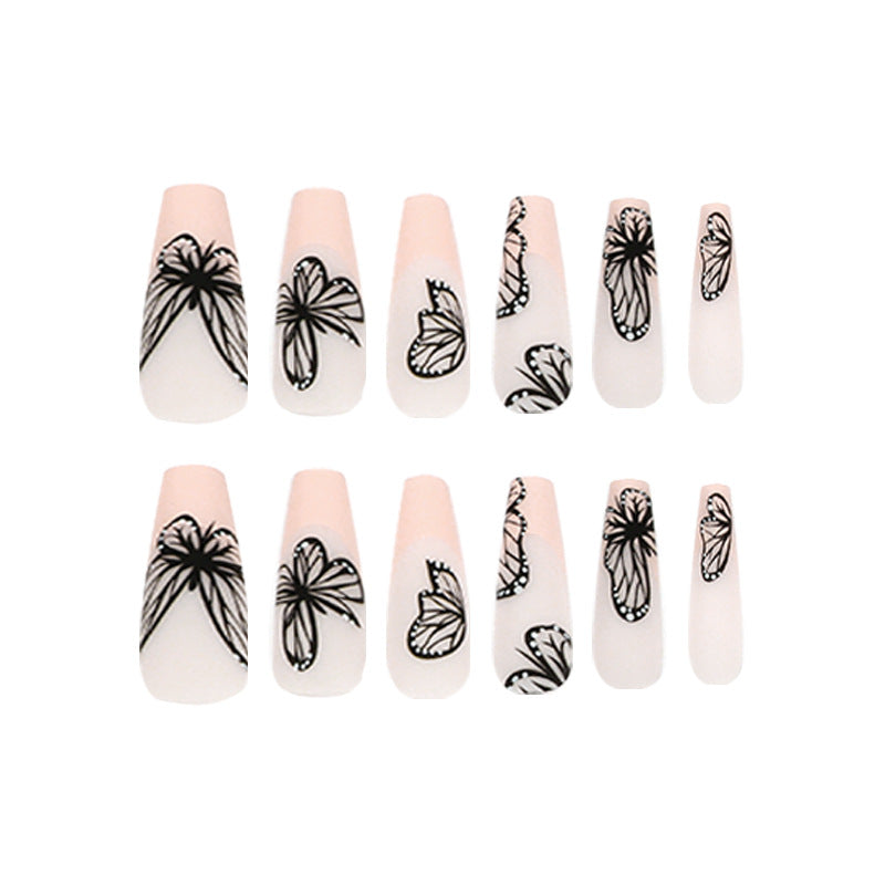Artistic Nail Art with Butterfly Design Bowlift