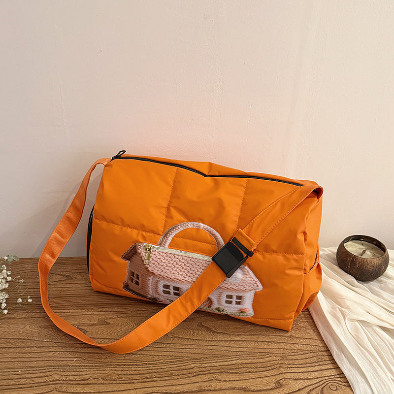 Fashionable Shoulder Bag with Unique Design and Practical Compartments Bowlift
