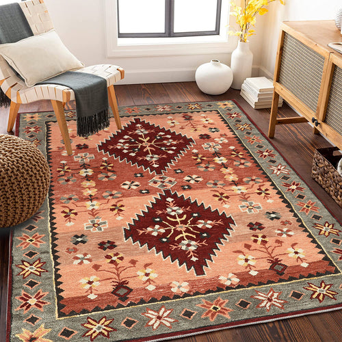 Vintage-inspired Floral Carpet