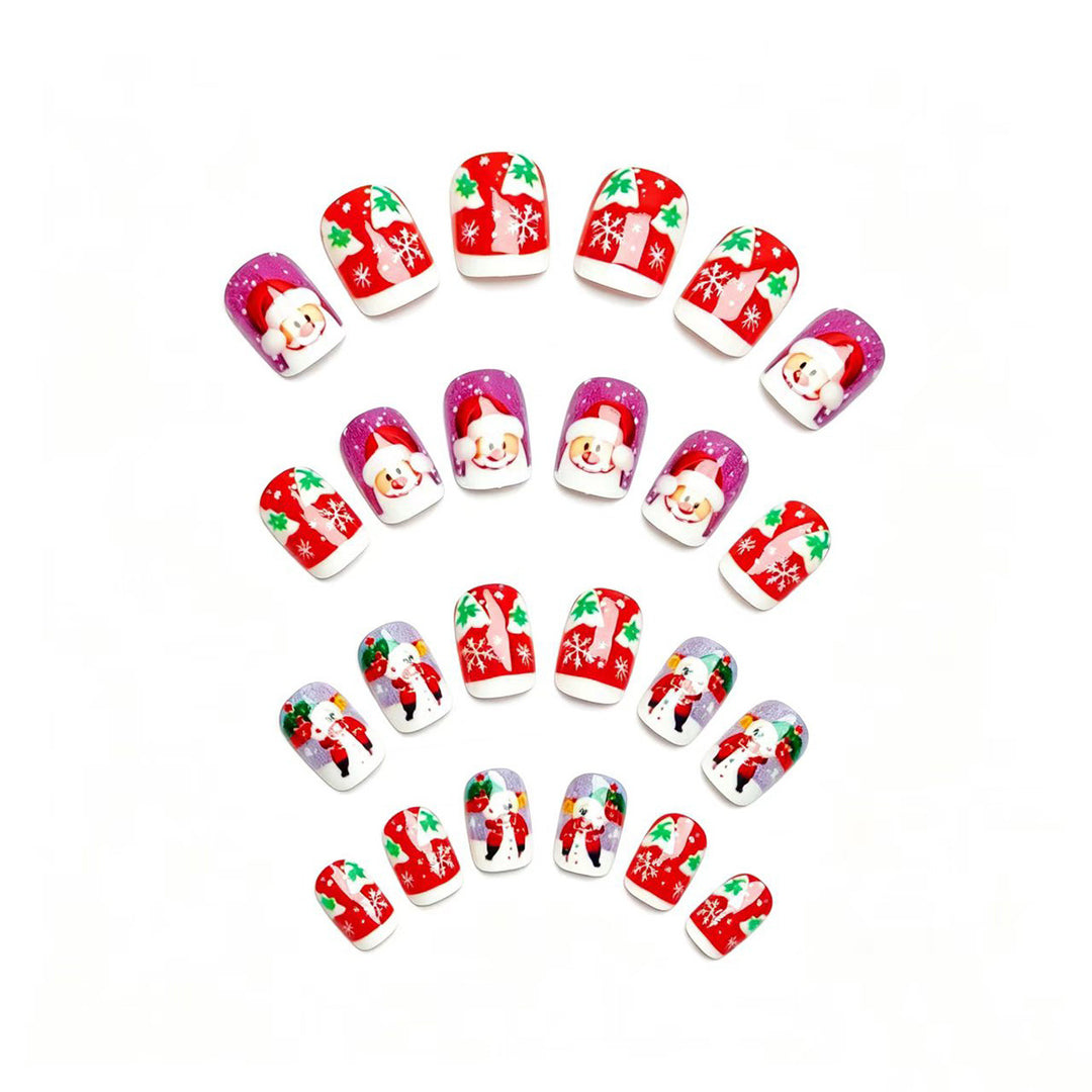 Artificial nails with festive Santa design Bowlift