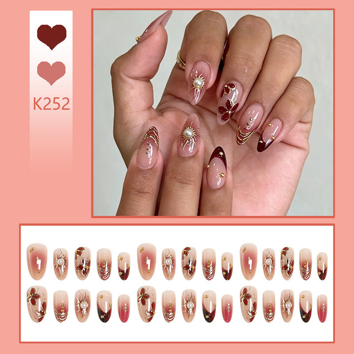 Elegant Artificial Nail Collection with Glitter Motifs Bowlift