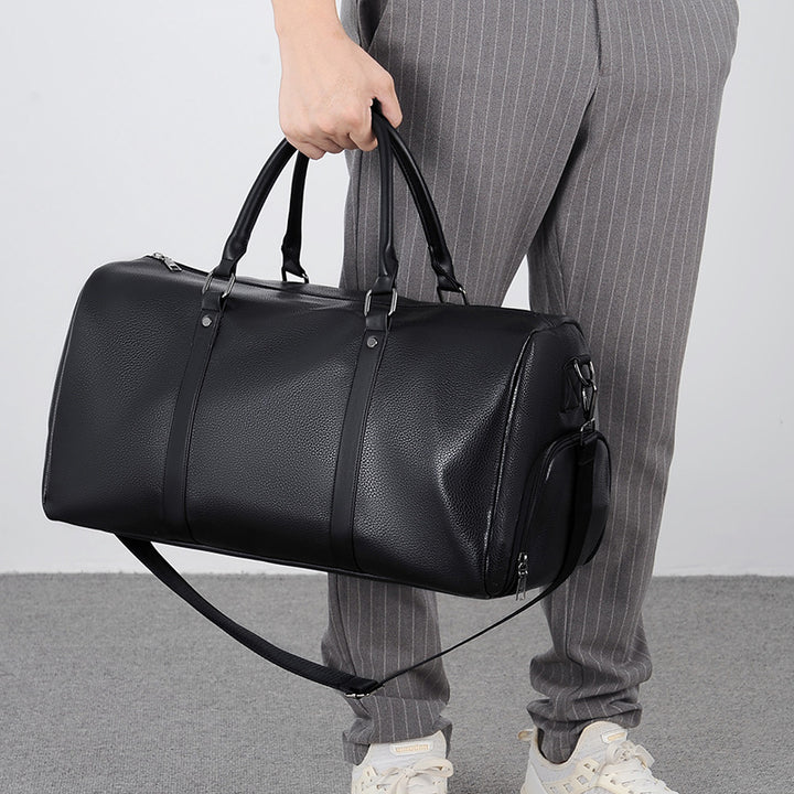 Elegant Leather Weekender Bag Bowlift