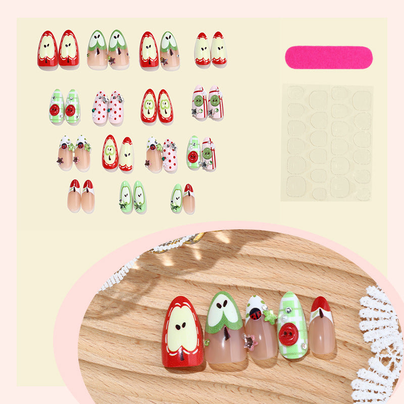 Thematic Holiday Press-On Nail Art Set Bowlift