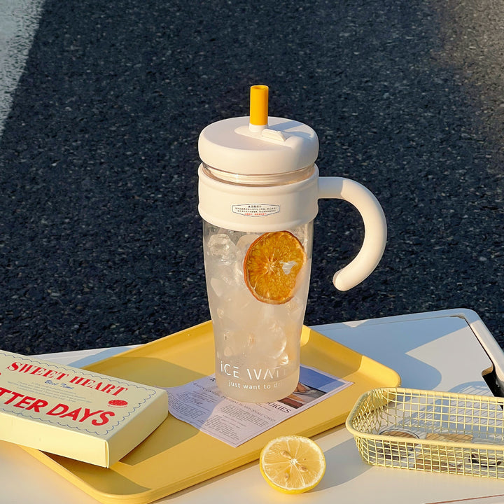 Women's Multifunctional Coffee Mug with Straw Bowlift